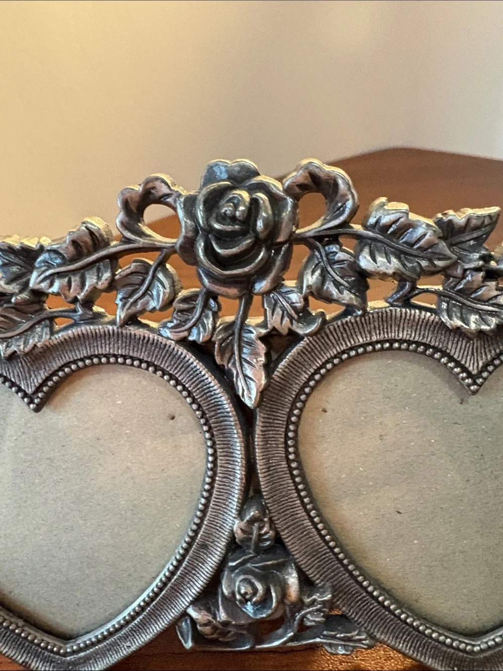 Vintage Hallmark Pewter Double Picture Frame
